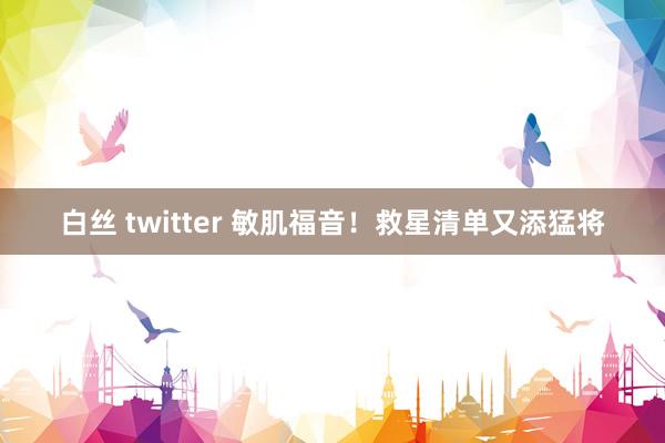 白丝 twitter 敏肌福音！救星清单又添猛将
