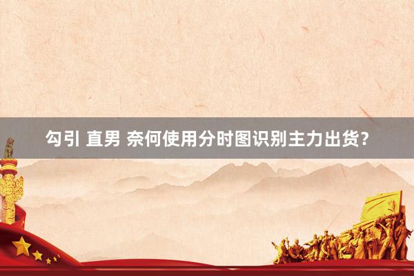 勾引 直男 奈何使用分时图识别主力出货？